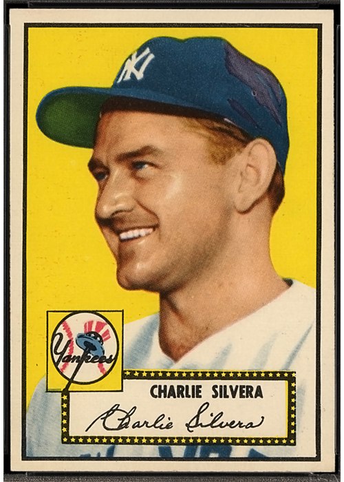 1952 Topps #168 Charlie Silvera, New York Yankees (front)