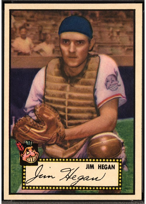 1952 Topps #17 Jim Hegan, Cleveland Indians (front)