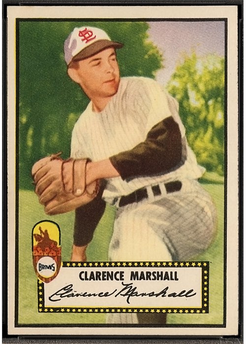 1952 Topps #174 Cuddles Marshall, St. Louis Browns (front)