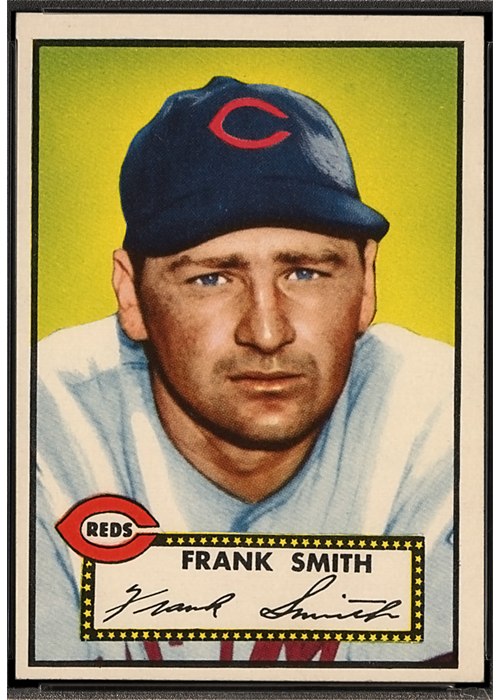 1952 Topps #179 Frank Smith, Cincinnati Reds (front)