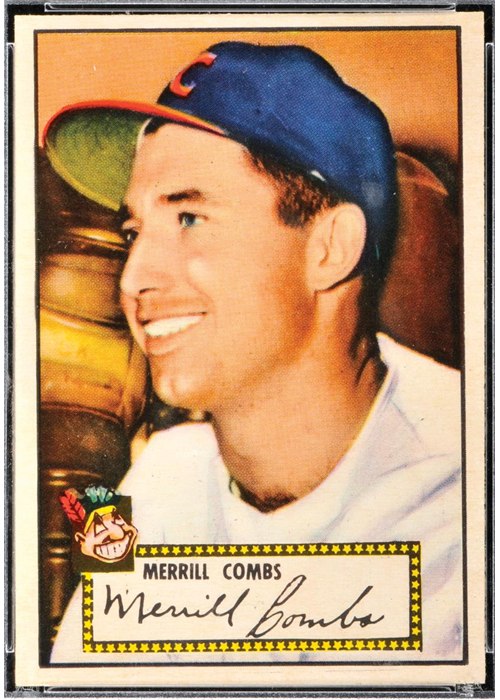 1952 Topps #18 Merrill Combs, Cleveland Indians (front)