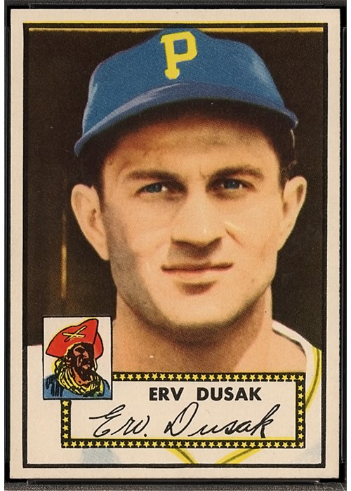 1952 Topps #183 Erv Dusak, Pittsburgh Pirates (front)