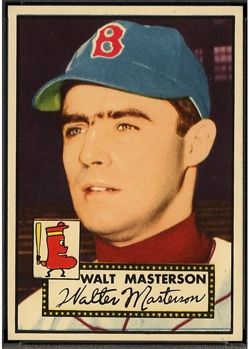 1952 Topps #186 Walt Masterson, Boston Red Sox (front)