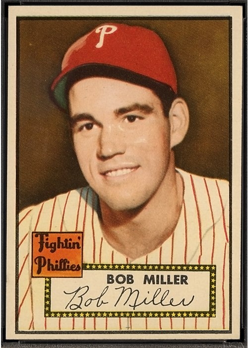 1952 Topps #187 Bob Miller, Philadelphia Phillies (front)