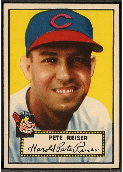 1952 Topps #189 Pete Reiser, Cleveland Indians (front)