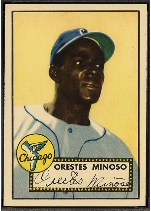 1952 Topps #195 Orestes Minoso, Chicago White Sox (front)