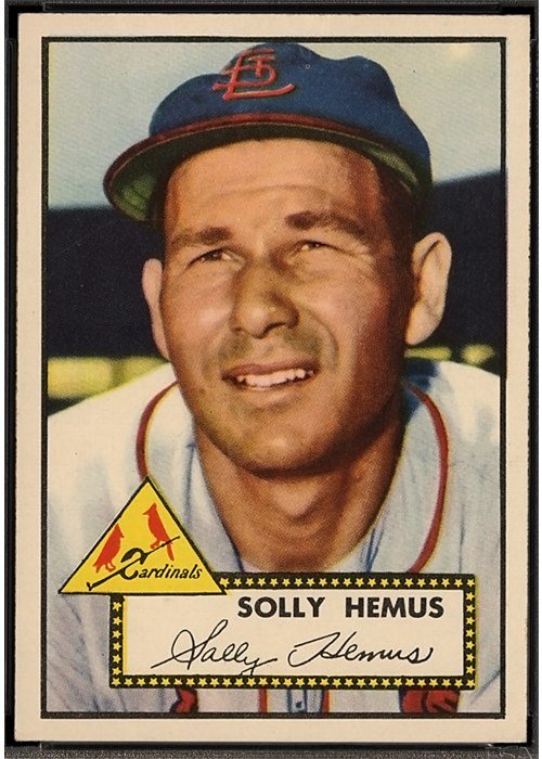 1952 Topps #196 Solly Hemus, St. Louis Cardinals (front)