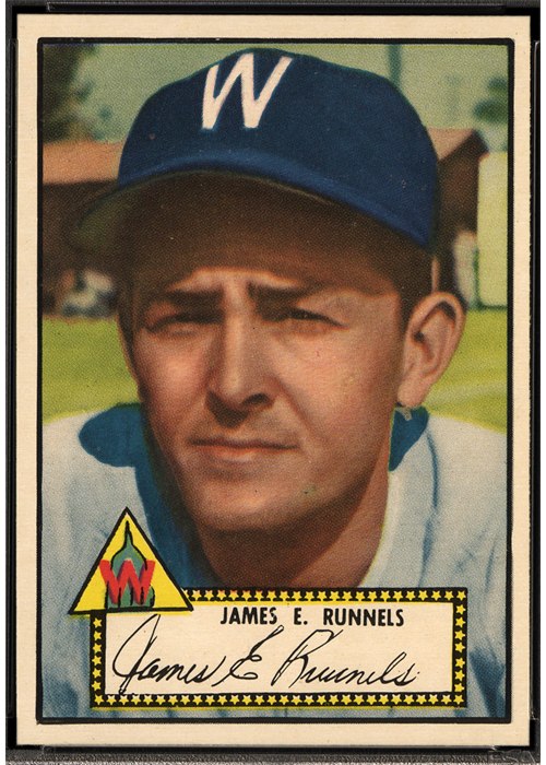 1952 Topps #2 Pete Runnels, Washington Senators (front)