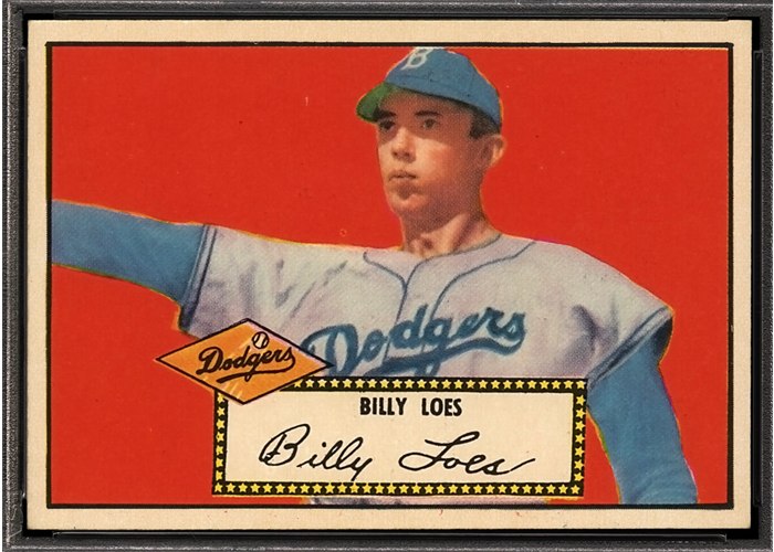 1952 Topps #20 Billy Loes, Brooklyn Dodgers (front)
