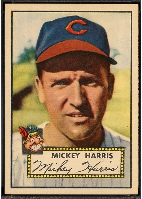 1952 Topps #207 Mickey Harris, Cleveland Indians (front)