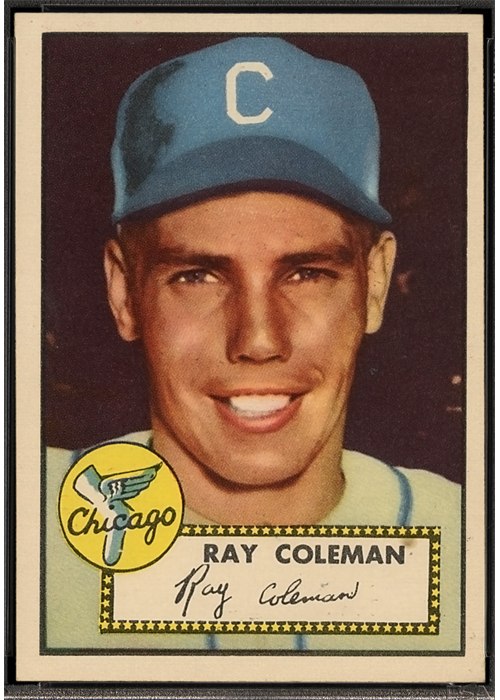 1952 Topps #211 Ray Coleman, Chicago White Sox (front)