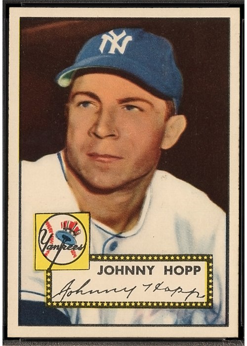 1952 Topps #214 Johnny Hopp, New York Yankees (front)