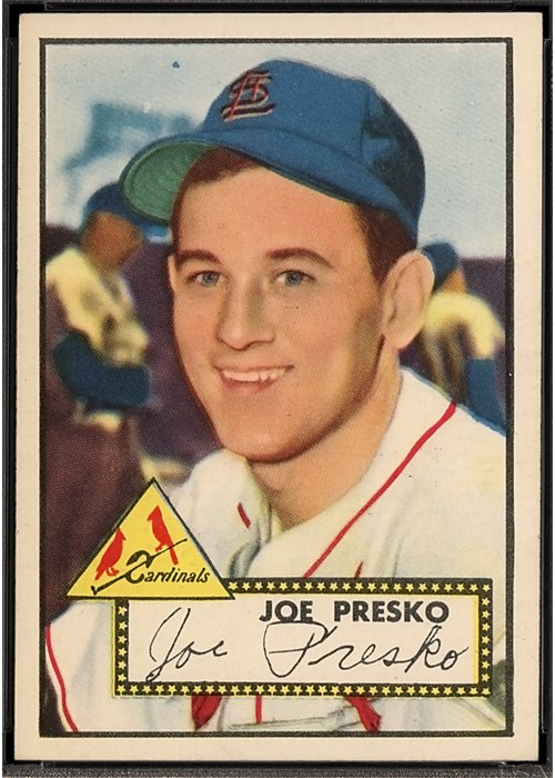 1952 Topps #220 Joe Presko, St. Louis Cardinals (front)