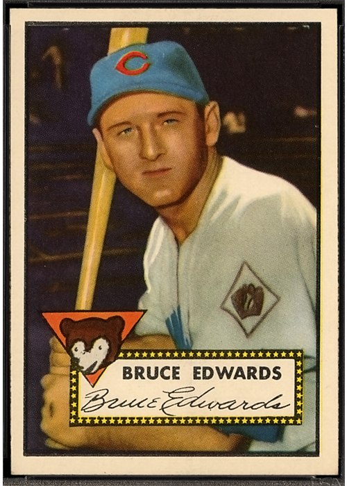 1952 Topps #224 Bruce Edwards, Chicago Cubs (front)