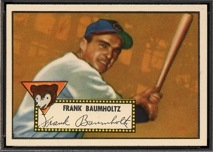 1952 Topps #225 Frank Baumholtz, Chicago Cubs (front)