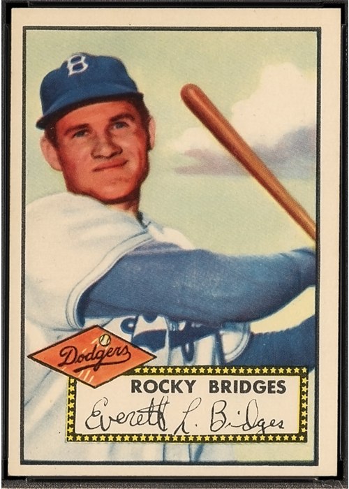 1952 Topps #239 Rocky Bridges, Brooklyn Dodgers (front)