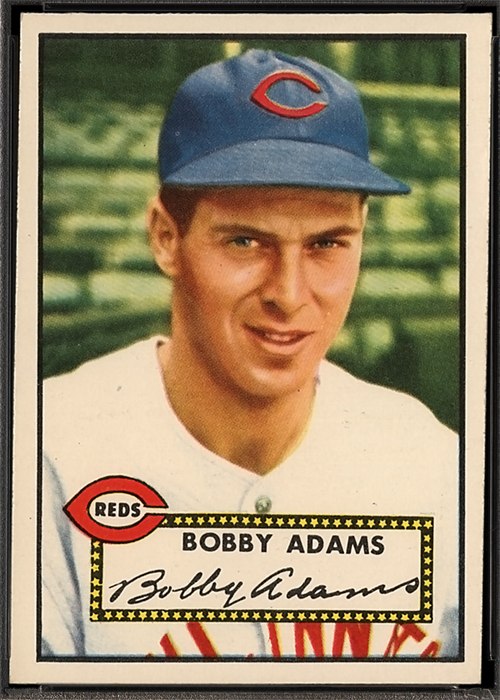 1952 Topps #249 Bobby Adams, Cincinnati Reds (front)