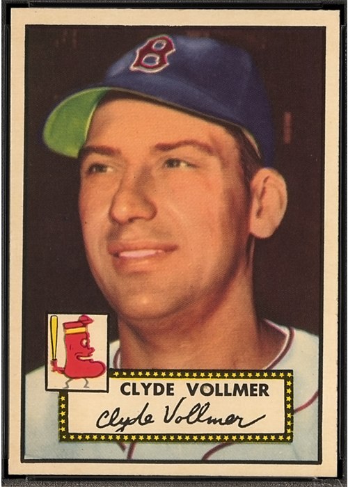 1952 Topps #255 Clyde Vollmer, Boston Red Sox (front)