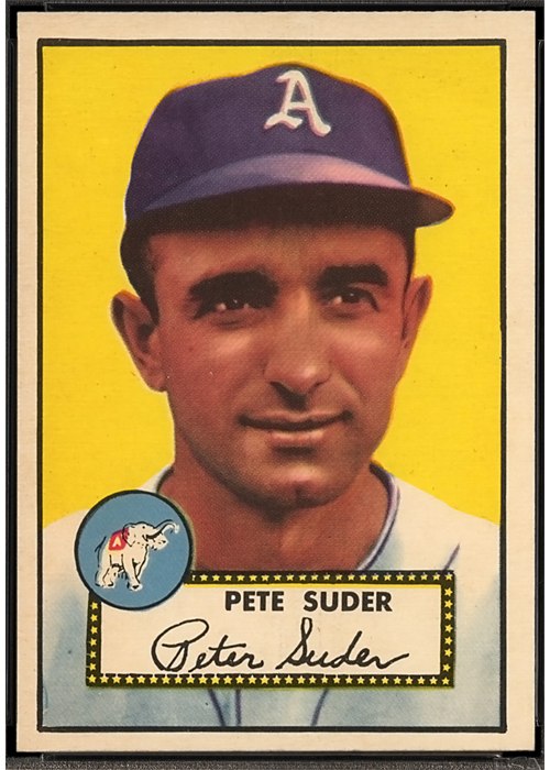 1952 Topps #256 Pete Suder, Philadelphia Athletics (front)