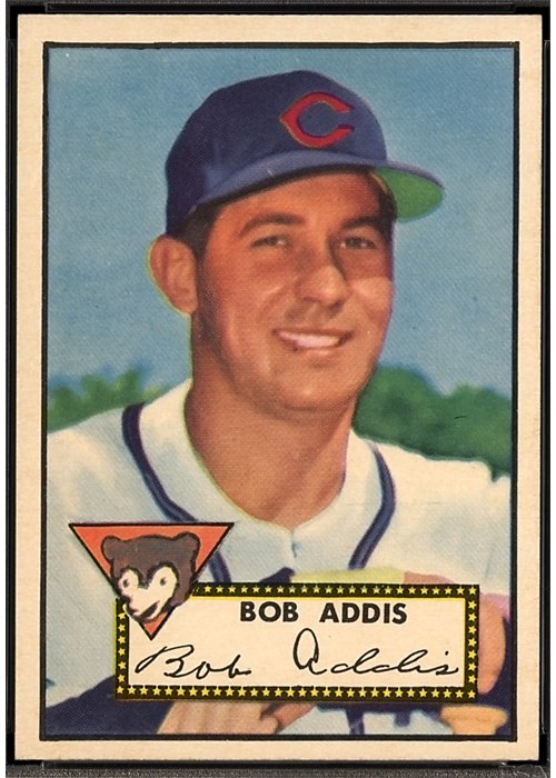 1952 Topps #259 Bob Addis, Chicago Cubs (front)