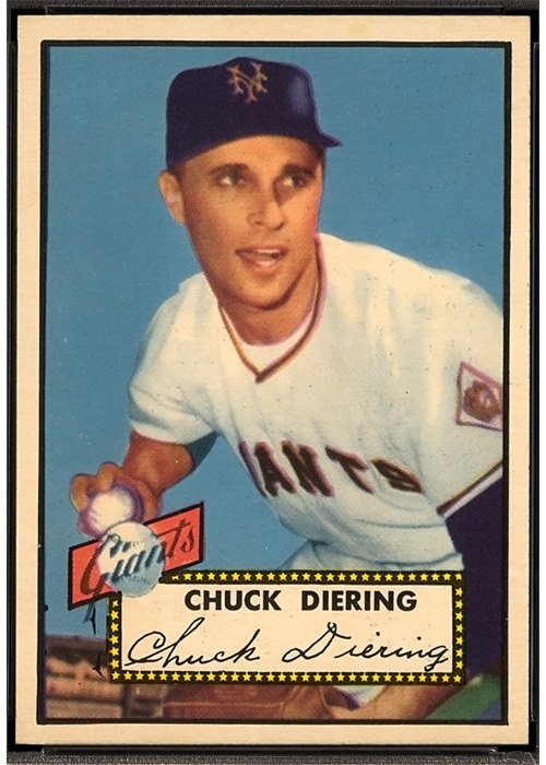 1952 Topps #265 Chuck Diering, New York Giants (front)