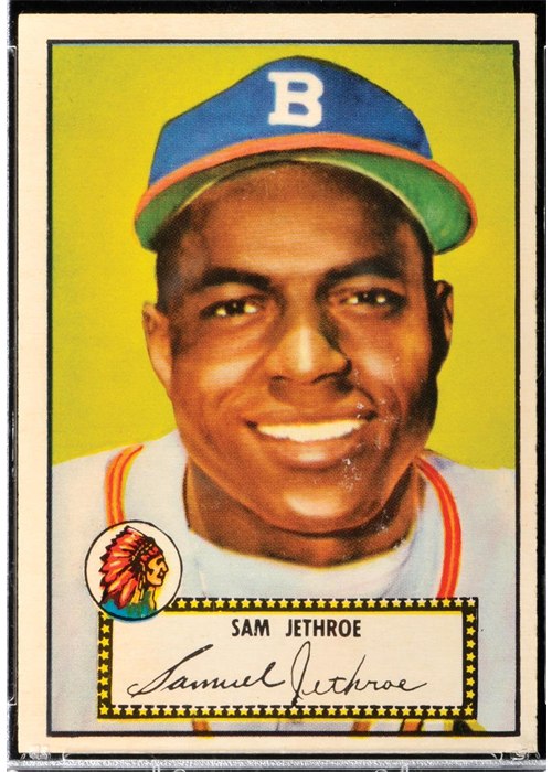 1952 Topps #27 Sam Jethroe, Boston Braves (front)