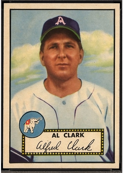 1952 Topps #278 Allie Clark, Philadelphia Athletics (front)