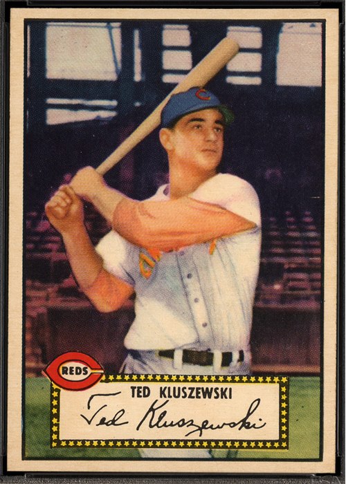1952 Topps #29 Ted Kluszewski, Cincinnati Reds (front)