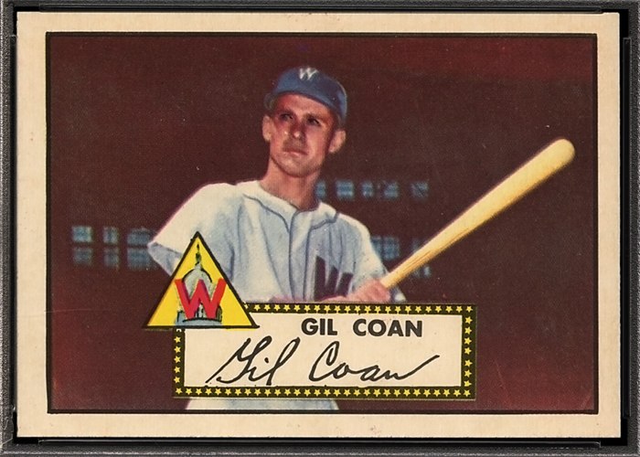 1952 Topps #291 Gil Coan, Washington Senators (front)