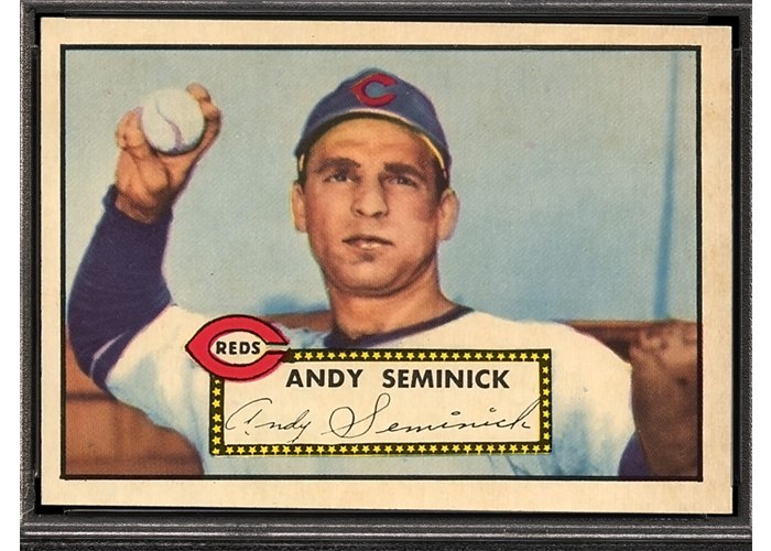 1952 Topps #297 Andy Seminick, Cincinnati Reds (front)