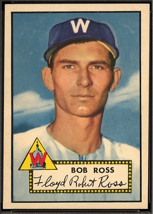 1952 Topps #298 Bob Ross, Washington Senators (front)