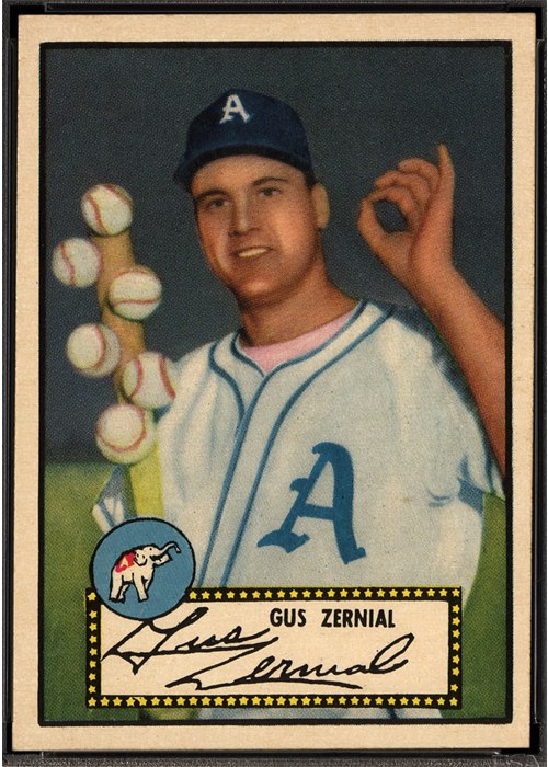 1952 Topps #31 Gus Zernial, Philadelphia Athletics (front)