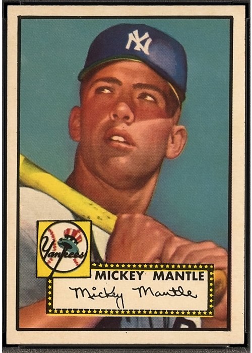 1952 Topps #311 Mickey Mantle, New York Yankees (front)