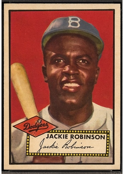 1952 Topps #312 Jackie Robinson, Brooklyn Dodgers (front)