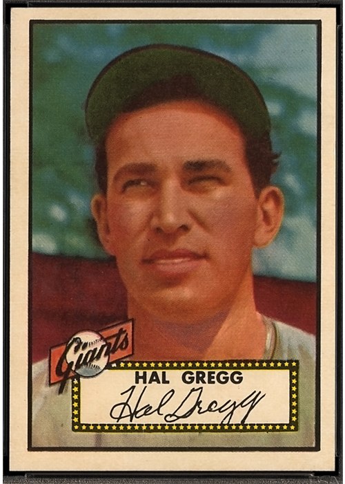 1952 Topps #318 Hal Gregg, New York Giants (front)