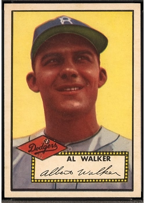 1952 Topps #319 Al Walker, Brooklyn Dodgers (front)