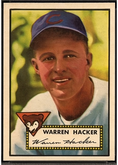 1952 Topps #324 Warren Hacker, Chicago Cubs (front)