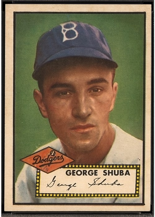 1952 Topps #326 George Shuba, Brooklyn Dodgers (front)
