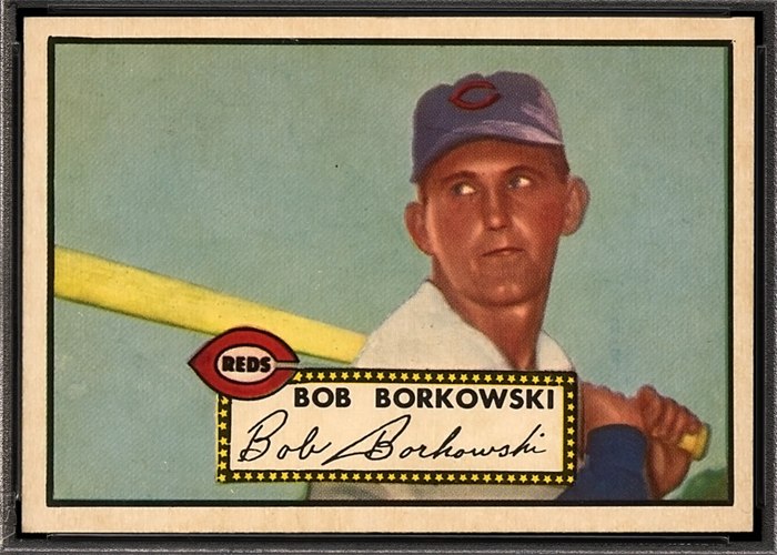 1952 Topps #328 Bob Borkowski, Cincinnati Reds (front)