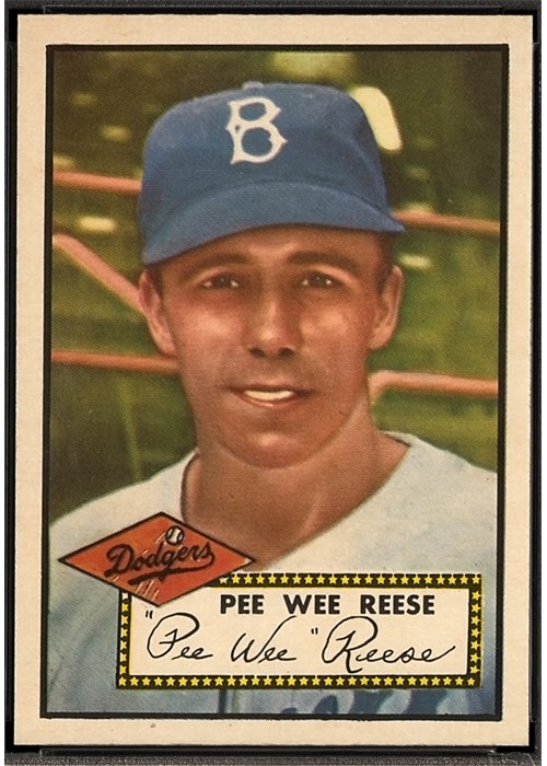 1952 Topps #333 Pee Wee Reese, Brooklyn Dodgers (front)