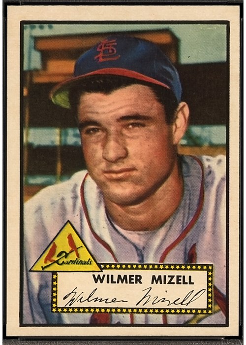 1952 Topps #334 Wilmer Mizell, St. Louis Cardinals (front)