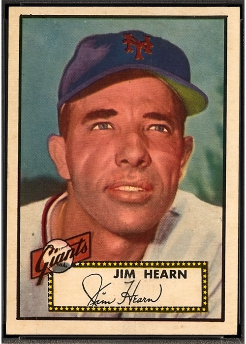 1952 Topps #337 Jim Hearn, New York Giants (front)