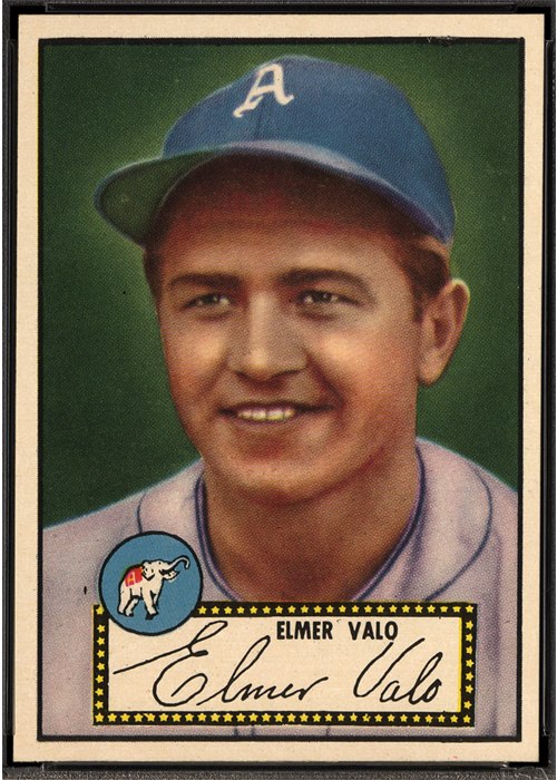 1952 Topps #34 Elmer Valo, Philadelphia Athletics (front)