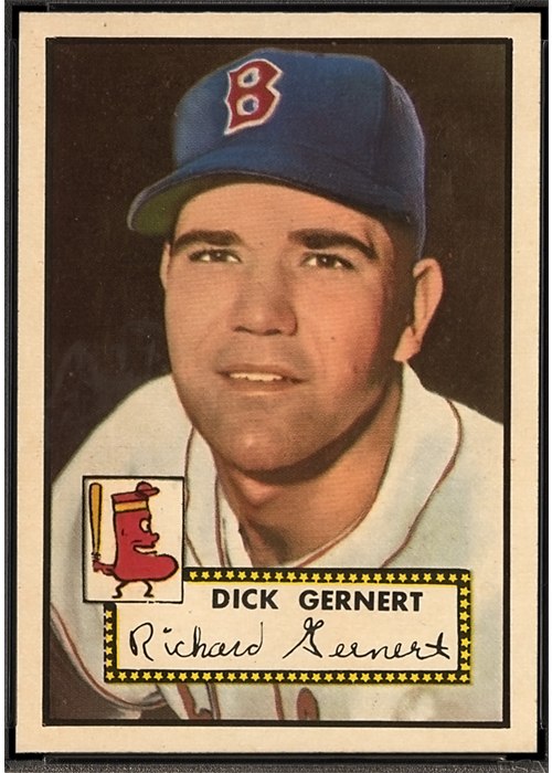 1952 Topps #343 Dick Gernert, Boston Red Sox (front)