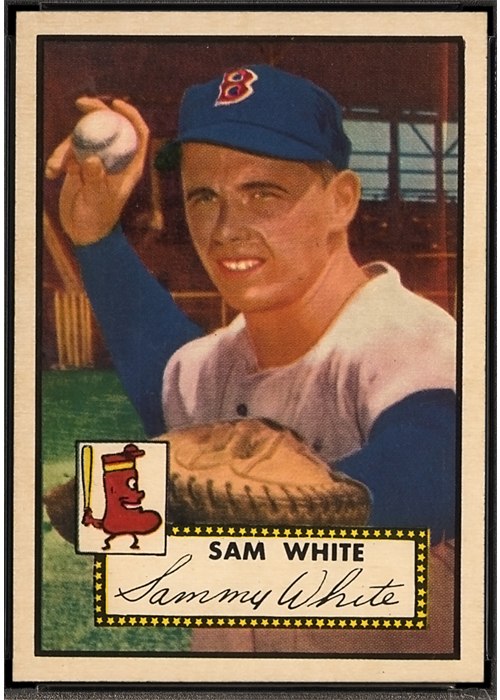 1952 Topps #345 Sammy White, Boston Red Sox (front)