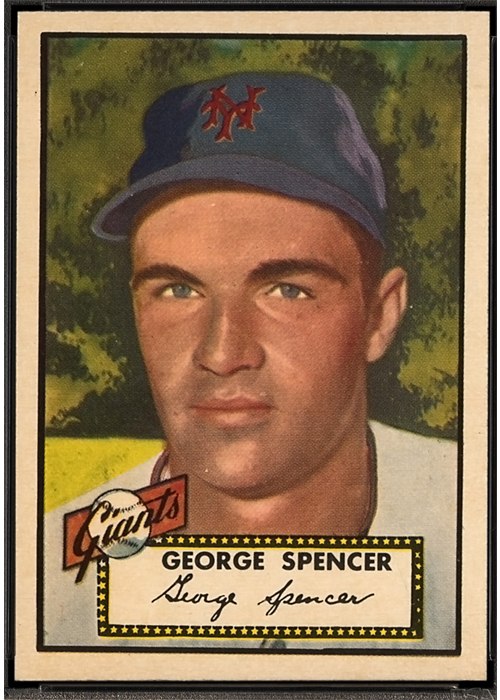 1952 Topps #346 George Spencer, New York Giants (front)