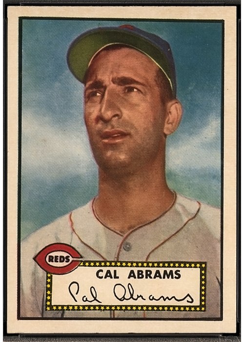 1952 Topps #350 Cal Abrams, Cincinnati Reds (front)