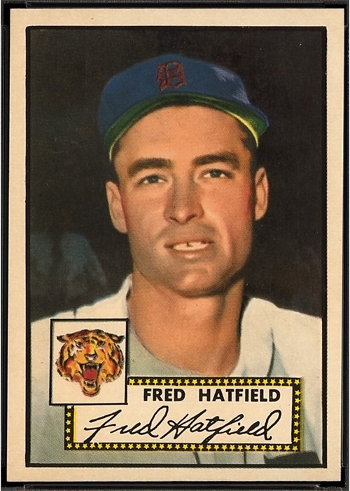 1952 Topps #354 Fred Hatfield, Detroit Tigers (front)