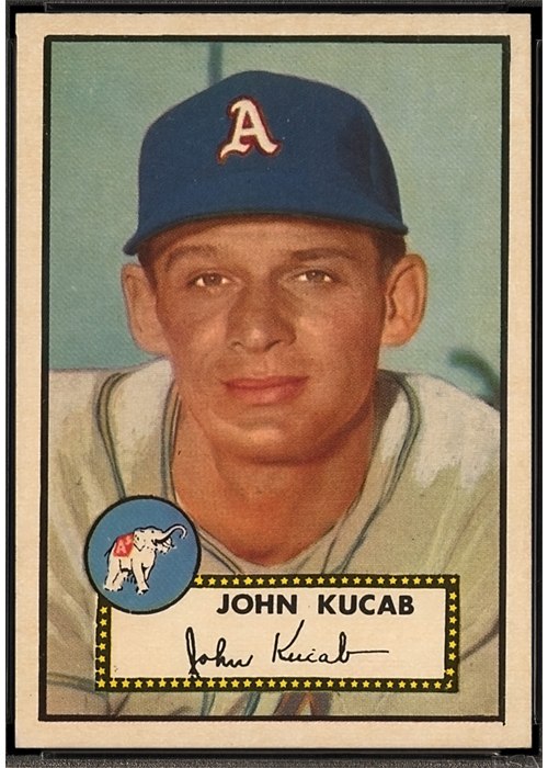1952 Topps #358 John Kucab, Philadelphia Athletics (front)