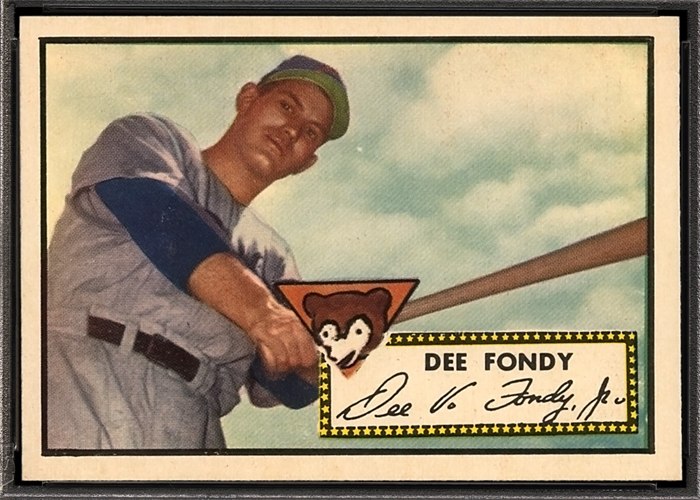 1952 Topps #359 Dee Fondy, Chicago Cubs (front)